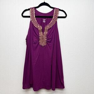 Lane Bryant Sequin Top Womens 26/28 Cotton Stretch Party Cocktail Event Evening